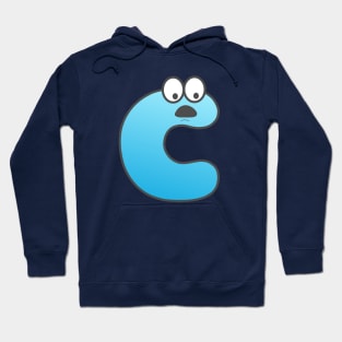 letter C blue Hoodie